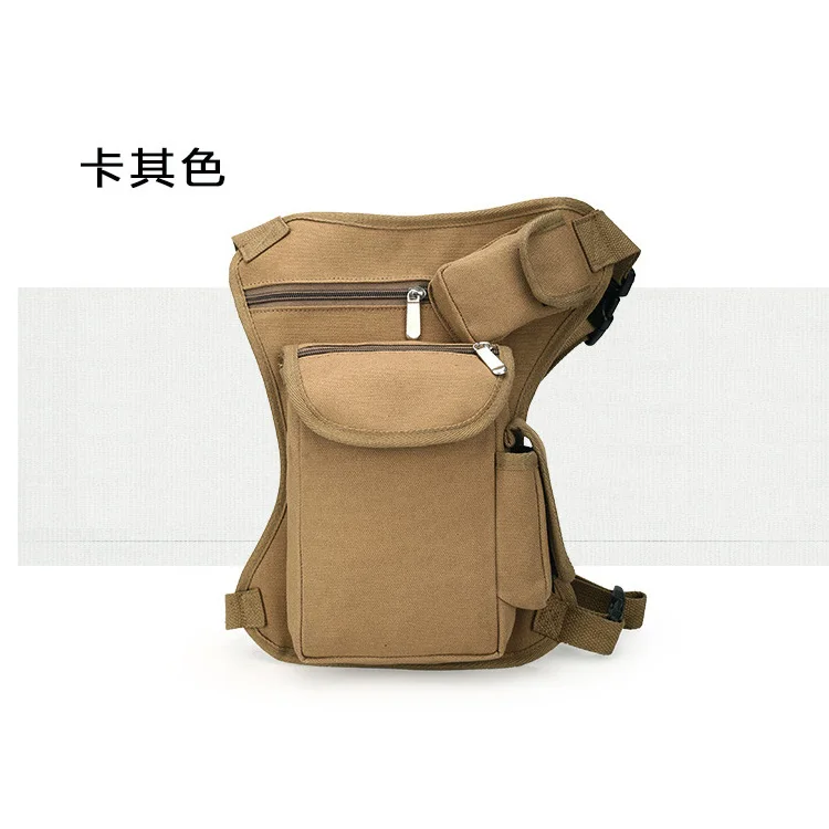 Outdoor sports Canvas Drop Waist Leg bag Waist Pocket Men Running Belt Bicycle Motorcycle city walking package