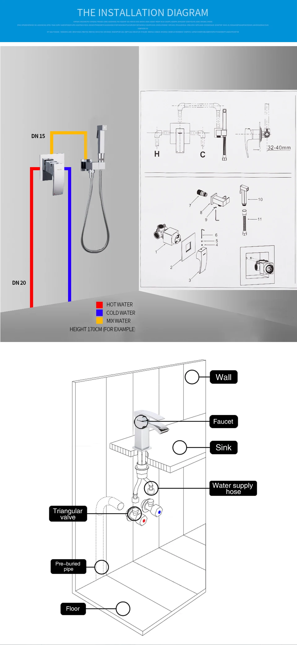 Gappo Bidets Faucet Basin Sink Faucet Bathroom Faucet Bath Bidet