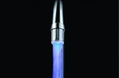 Светодиодный датчик температуры, кухонный светодиодный светильник, смесители для воды, водопроводные головки RGB, светящаяся Светодиодная насадка для душа, ванная комната, один цвет#0 - Color: Blue