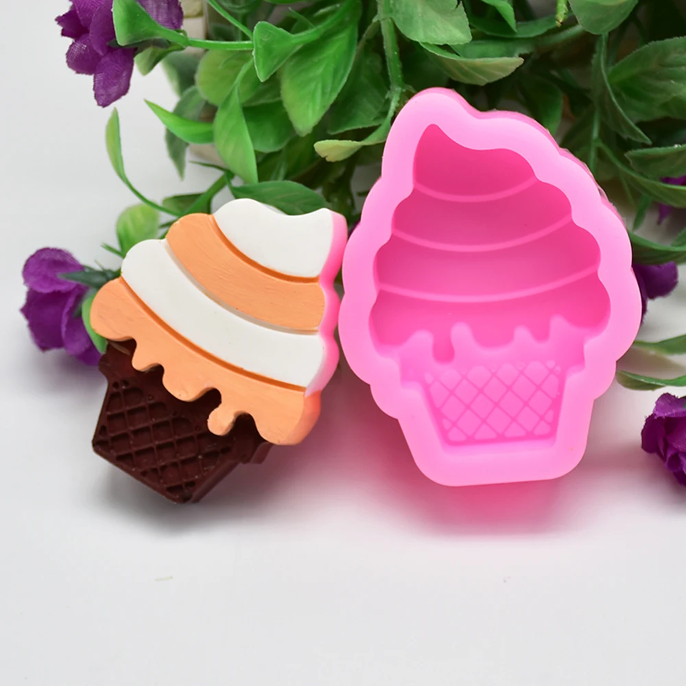 Ice cream Fondant Molds Cupcake Decorating Cake Silicone Mold Biscuits