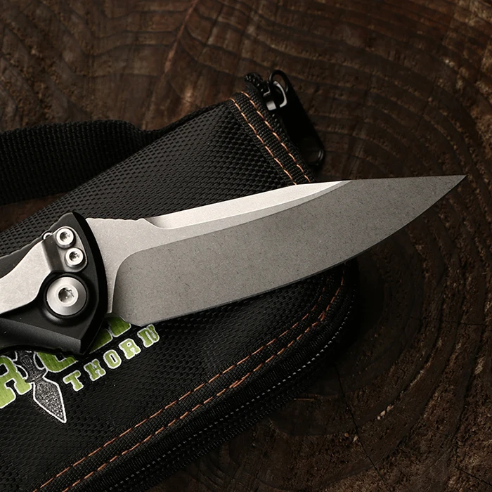 Складной нож Green thorn с микро технологией алюминиевой ручкой CF лезвие D2 для