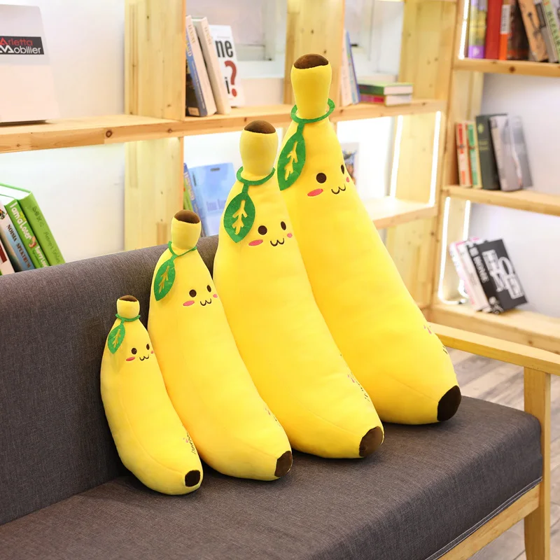 40/60/80CM Cartoon Banana Plush Toy Soft Plant Banana Pillow Super Soft Kids Toys Baby Kids Home Decoration Christmas Gift