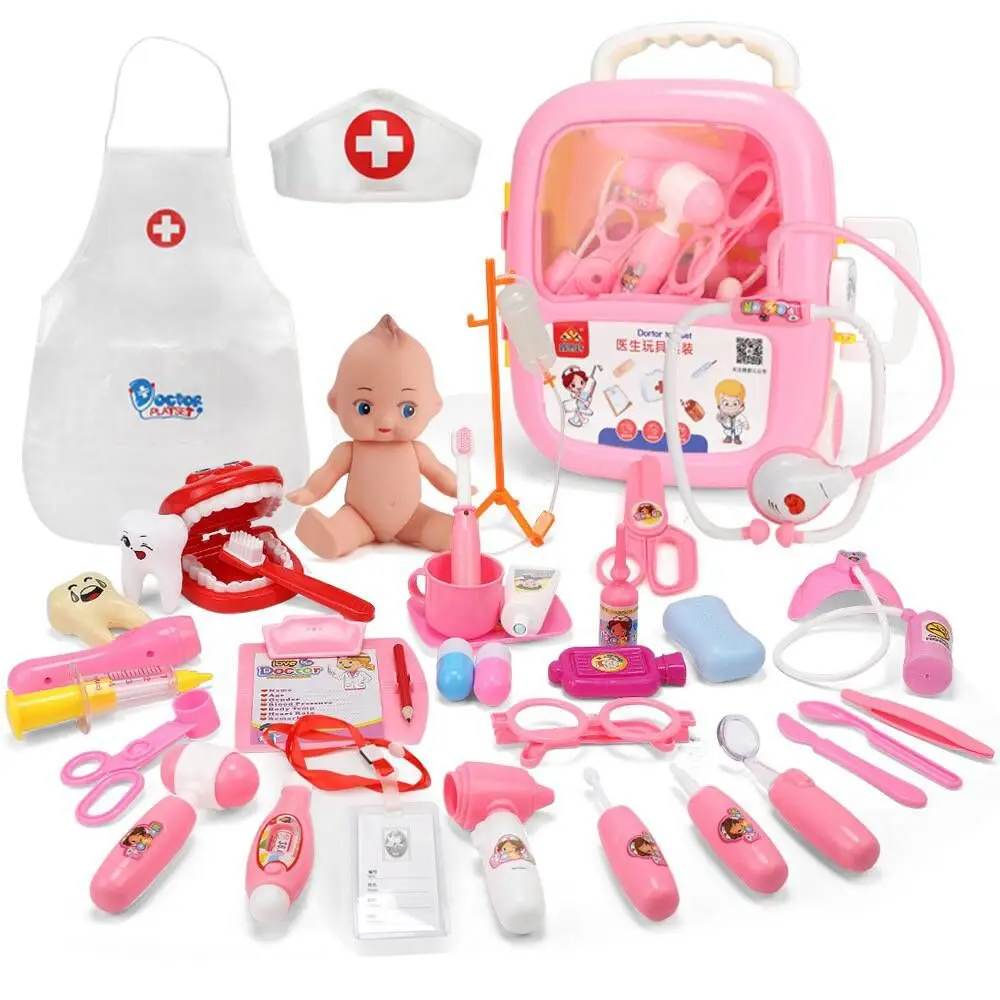 Kids First Aid Kit médecins Set Costume Avec BABY DOLL accessoires 