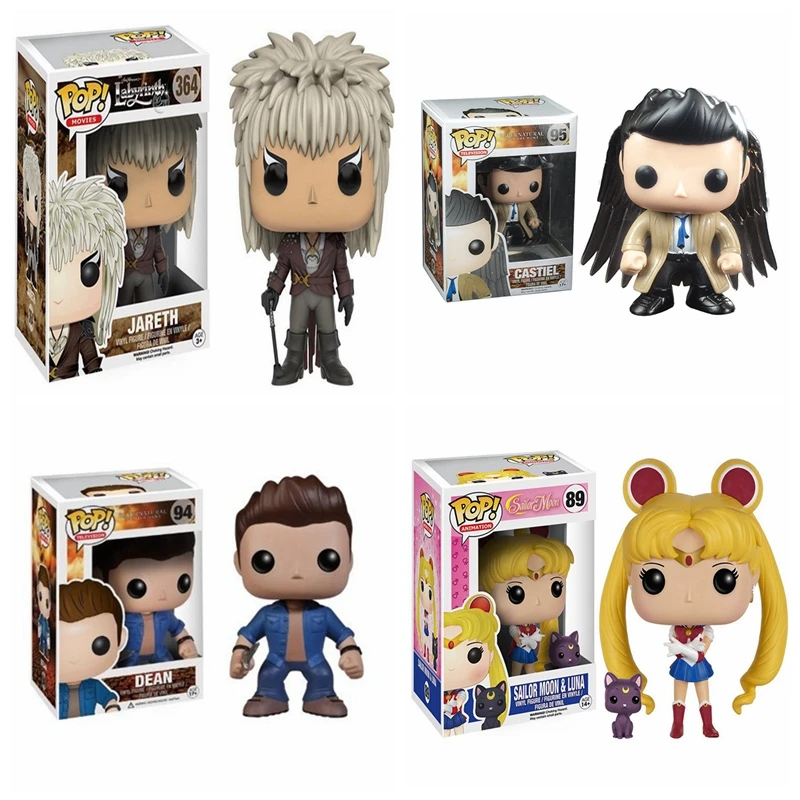 

FUNKO POP PVC Model Doll Supernatural Dean Castiel Action Figure Toys with Wings Collectible Model Toys for Kids Brinquedos