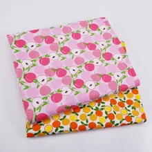 Хлопковая ткань с фруктовым принтом, чистый хлопок, саржевая ткань, сделай сам лоскутный материал, швейная стеганая ткань ручной работы, текстиль для ребенка и ребенка