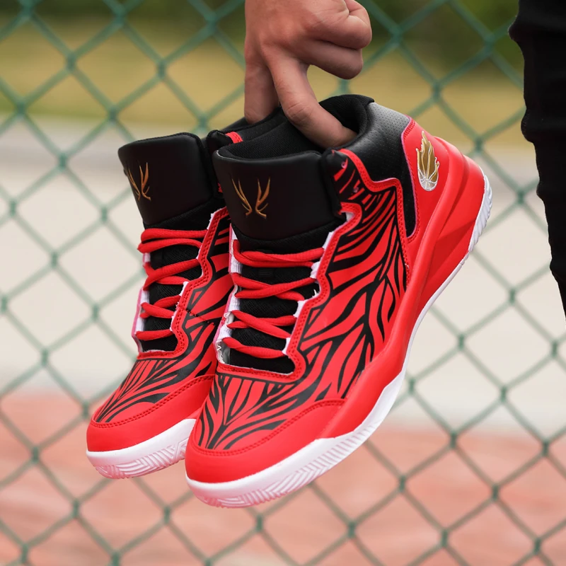 

2019 High-top New Basketball Shoes Men's Cushioning Light Basketball Sneakers Anti-skid Breathable Outdoor Sports Sneakers Mens