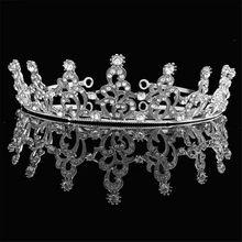 2017 Korean High-end Luxury Cystal Tiara Zircon Bride Wedding Dress Hair Crown Simple Atmosphere Hair accessories Hair Jewelry