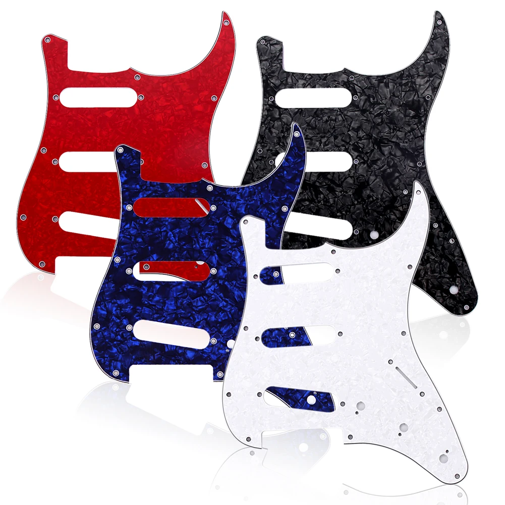 3 capas SSS Guitarra Pickguard placa para ST estilo Guitarra eléctrica Guitarra Pickguards 3 colores Avaliable Guitarra Accesorios
