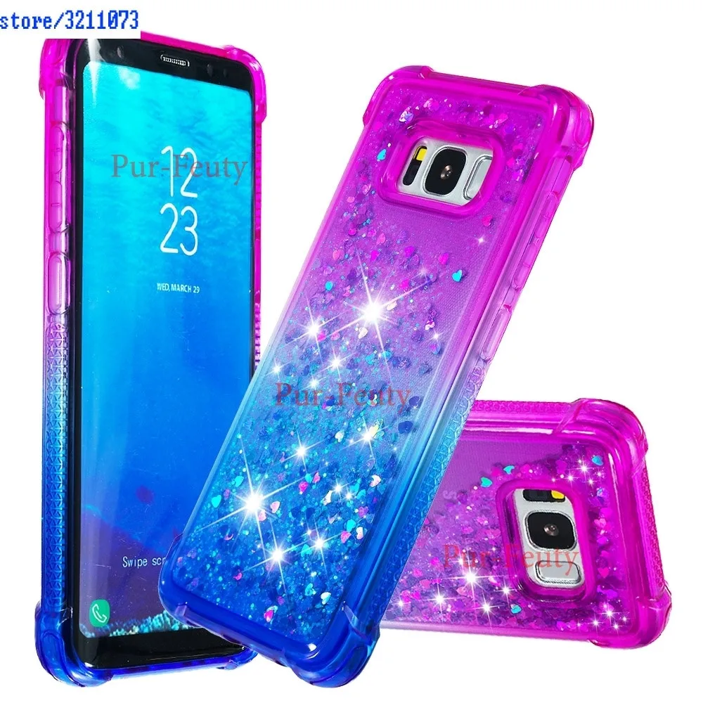 ТПУ чехол для samsung Galaxy S8 8 S G950FD G950F G950N G950D Блестящий жидкий силиконовый чехол для Galaxy S 8 SM-G950FD SM-G950F
