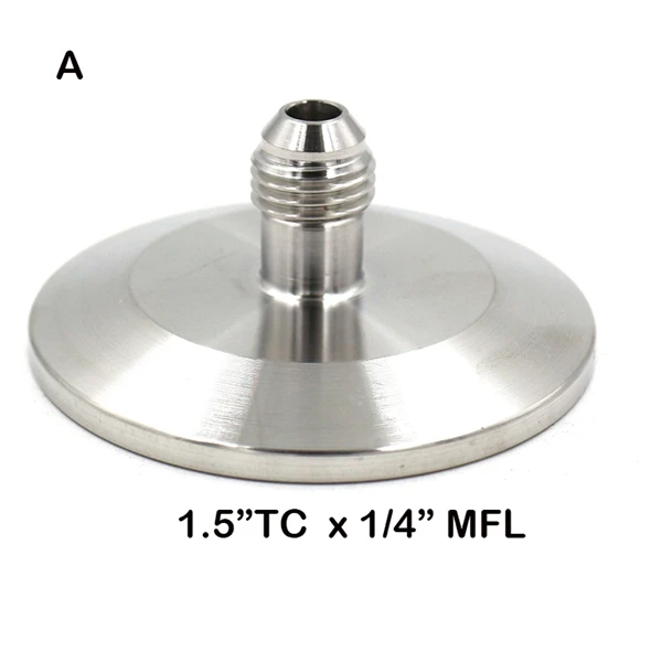 1," Tri Clamp X 1/4" осветительные фитинги санитарные 304 из нержавеющей пивной арматуры для домашнего пивоварения - Цвет: A