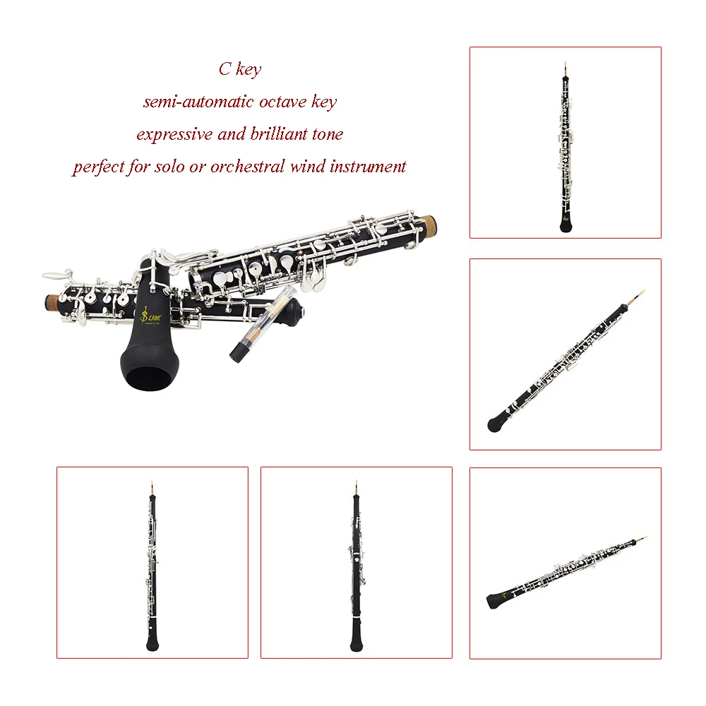 Профессиональный oboe C Key cupronicel покрытый серебряным деревом перчатки, Чистящая салфетка отвертка кожаный чехол сумка ремень