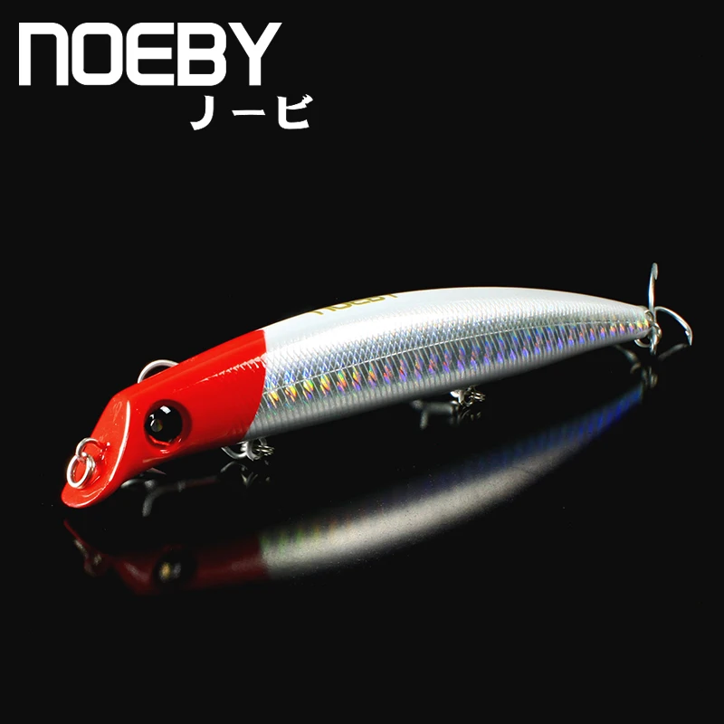 NOEBY 1 шт. рыболовная приманка 120 мм/16 г 0-0,9 м плавающая жесткая бионическая приманка гольян VMC тройные Крючки длинная рыбка спиннинг НБЛ 9029