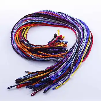 

TUMBEELLUWA 1Lot (100Pc) Multicolor Braid String Cord Thread Chain Necklace 18"L