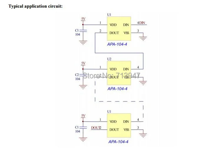 1000x высокое качество rgb изменить цвет apa104 чип 4 pin SMD RGB 0.3 Вт светодиодный чип Экспресс Бесплатная доставка