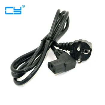 

Europe EU plug Flat Nema 5-15P to IEC C13 Left Angled Power Cord for LCD LED Wall Mount TV 5ft 1.5m
