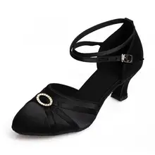 Новое поступление, 4 стиля, атласная современная танцевальная обувь для женщин и девушек, высокий каблук 5 см