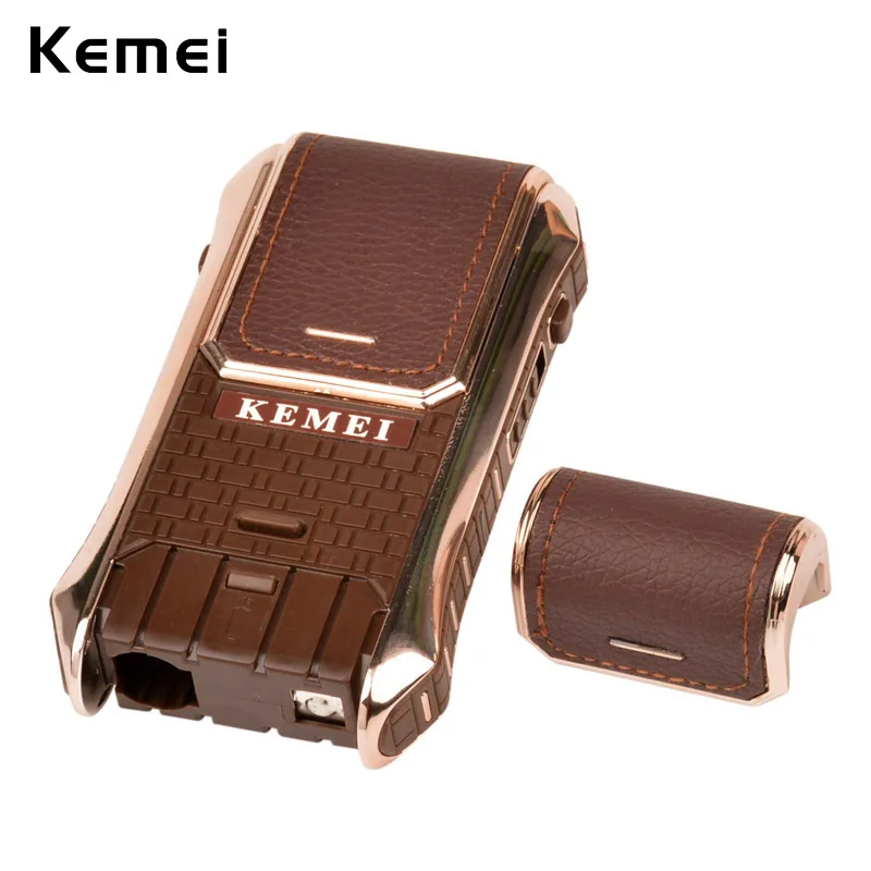 

Battery Operation KEMEI 2-in-1 Vintage Men Shaver 110-240V Reciprocating Single Blade Electric Razor Beard Trimmer Hair Shaving