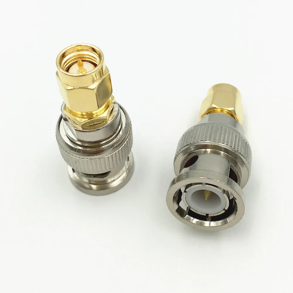 10 шт. латунь BNC штекер SMA Jack RF коаксиальный адаптер прямой разъем|plug adapter connector|plug