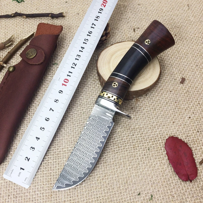 High Quality. Damascus Blade Outdoor Knives Fixed Blade Knives