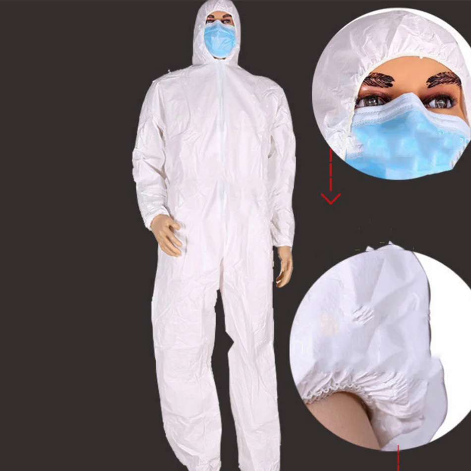 

ANGOOD Non-woven Protective Clothing Oil-proof Waterproof Anti-static Clothings Disposable Breathable Film Dustproof Clothing