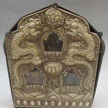 USPS в США S2222 " Старый Тибет Буддизм Медь Шелк Два Дракон Шакьямуни Будда Ghau Храм Коробка