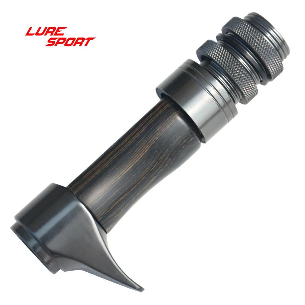 LureSport Black Wood Aluminum Part Reel Seat Spinning Casting Reel Seat