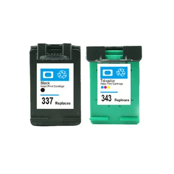 

2 pcs For HP 337 343 Ink cartridge For HP337 343 Photosmart C4180 C4190 2575 8050 D5160 Deskjet 6940 D4160 Printer