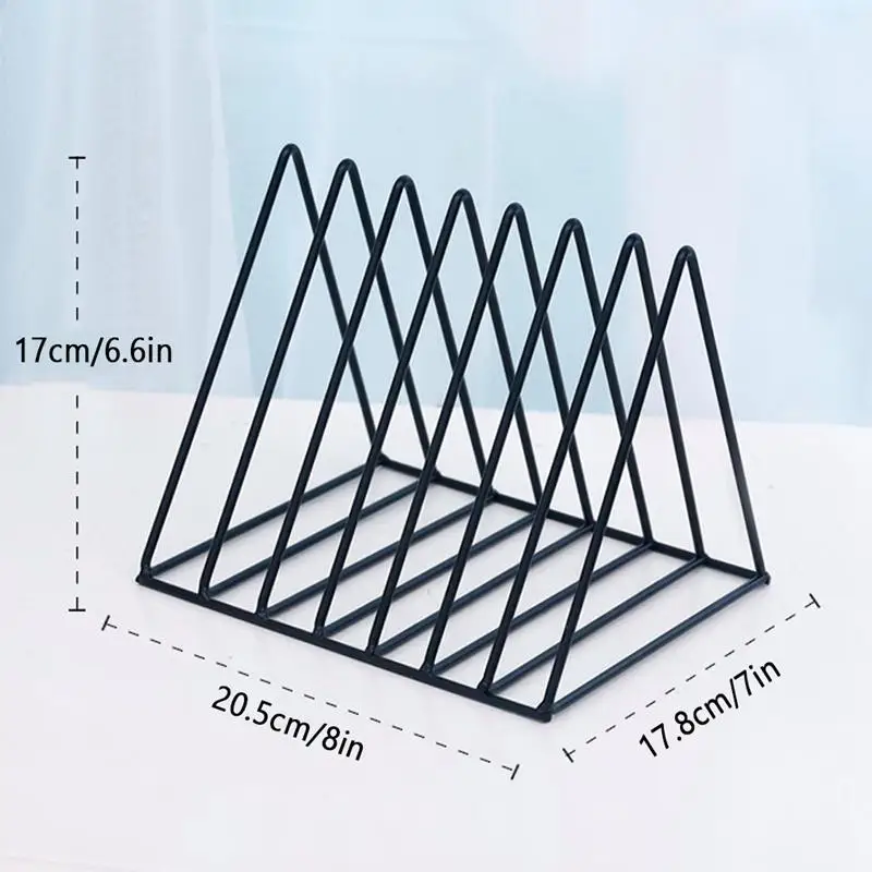 الشمال نمط خزائن الكتب المبسطة المعادن الثلاثي رف 7 الشبكة صحيفة حامل كتب مجلة رف المنزل الجدول DIY ديكور