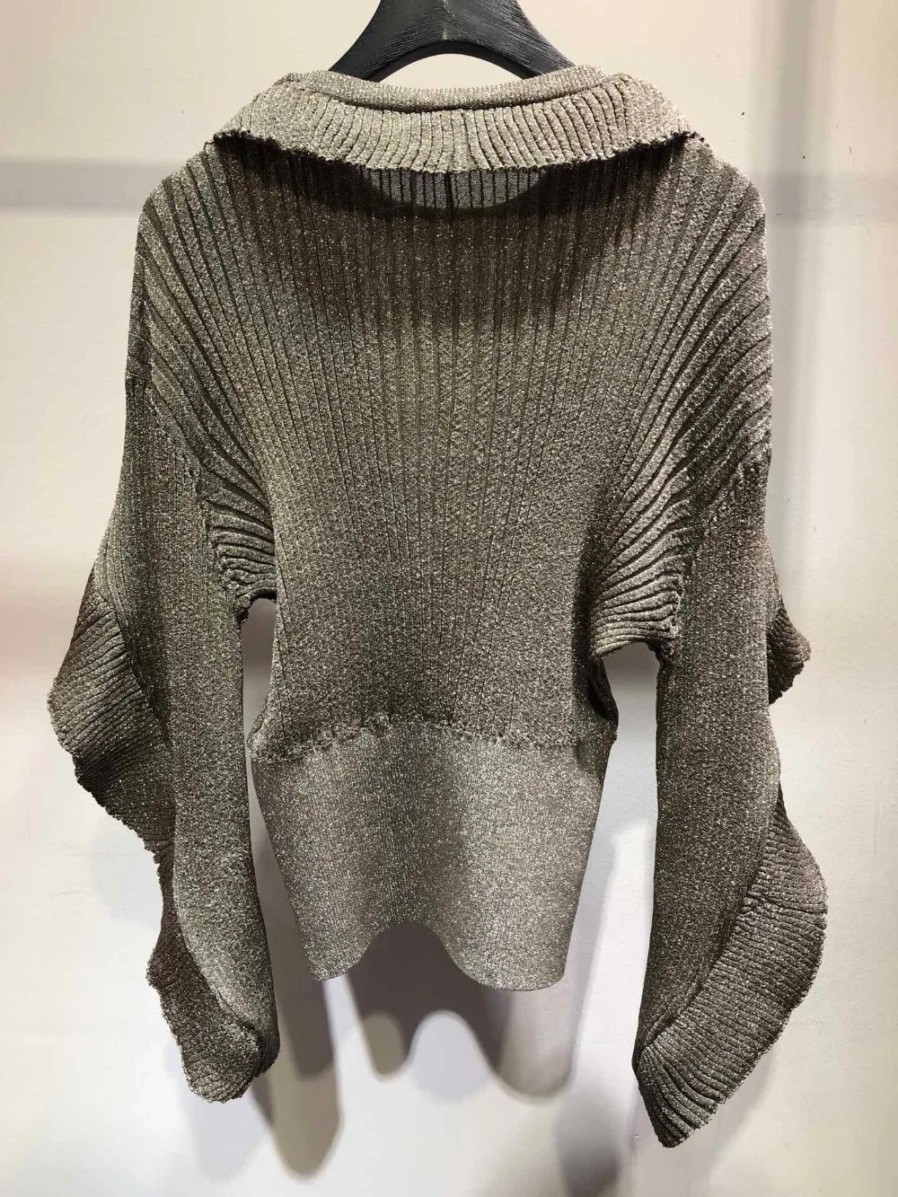 Осенний Модный женский свитер с оборками, вязаный свитер, джемперы ddxgz3