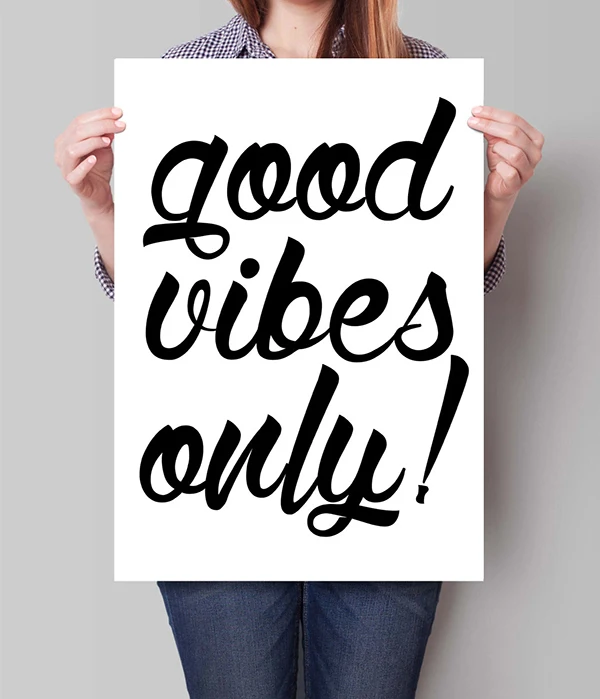Декор для дома Good Vibes Only искусство фотография плакат вдохновляющая цитата