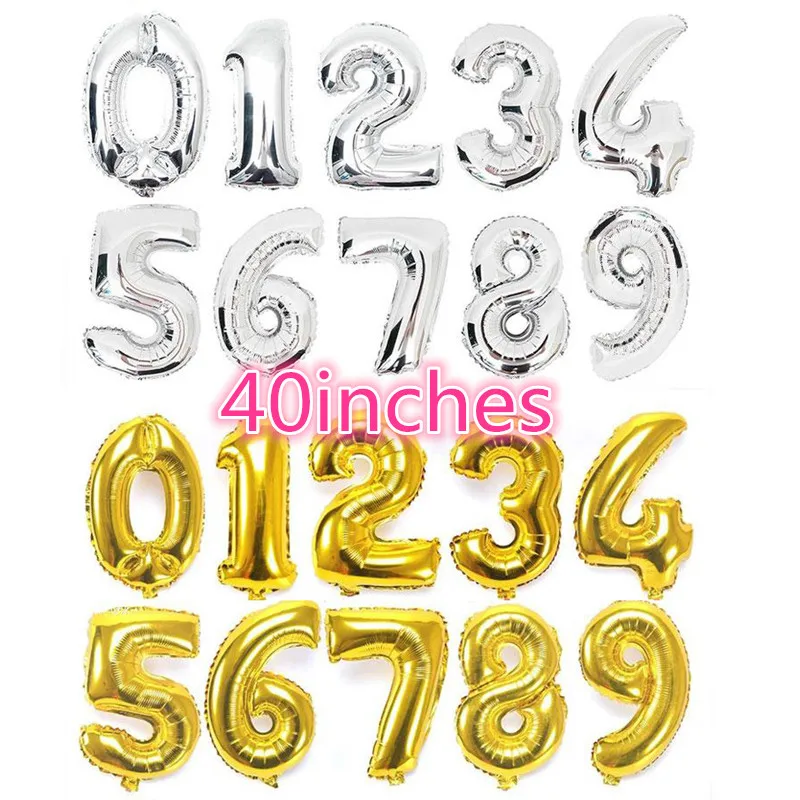 32 дюйма воздушные шары для детей 0, 1 2 3 4 5 6 7 8 9 Количество дополнительно письмо воздушный шарик из алюминиевой фольги воздушные шары с гелием на день рождения Свадебная вечеринка золото