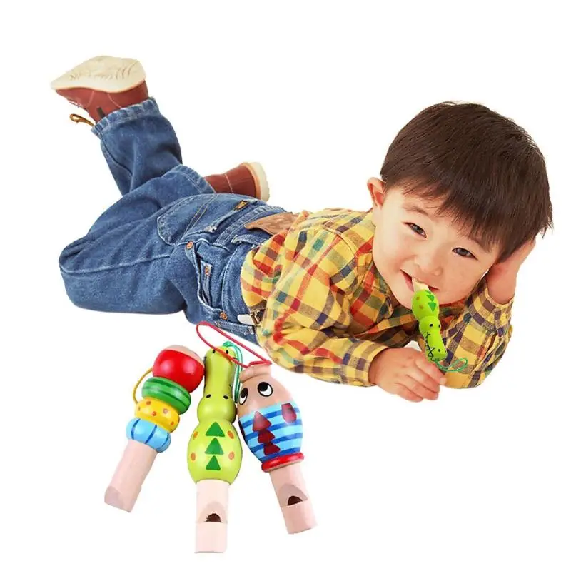 1 шт. деревянные, с животными из мультиков свисток музыкальный инструмент, игрушка обучающая игрушка милые музыкальные игрушки для малышей детей случайный цвет