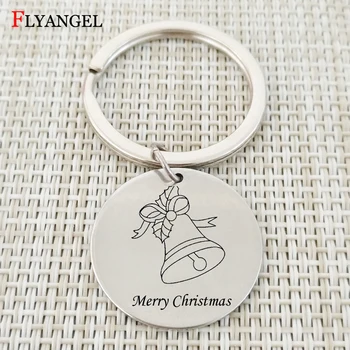 

Customized Christmas Gift Keychain Jewelry Cartoon Santa Claus Christmas Deer Socks New Keyring Child Famliky Friends Gifts