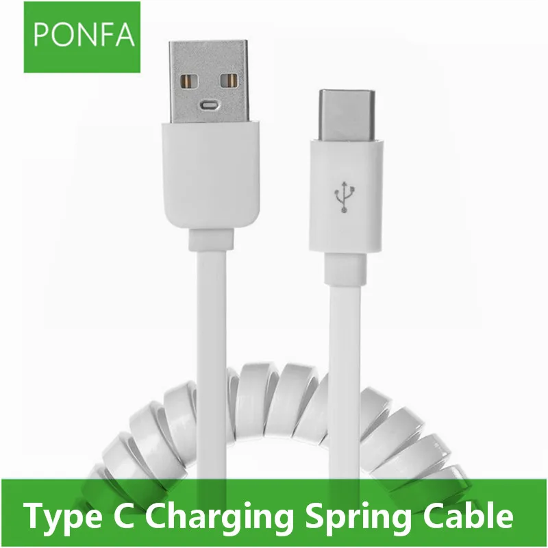

USB 3.1 Type C to USB 2.0 Male Charging Date Spring Cable for Oneplus2 3 Letv Phone Google 6P 5X ZUK Z1 Z2 HUAWEI P9 MATE9 LG G5