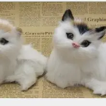 WYZHY новогодние креативные подарки для украшения дома реквизит для фотосъемки меховые животные моделирование кошка друзья подарки для детей 11 см X 8 см