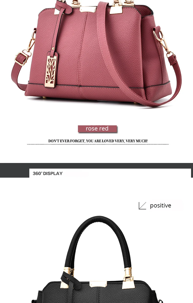 Moda feminina bolsa de ombro de couro