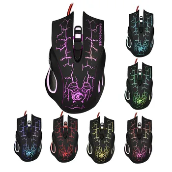 

Hot New The six key seven colorful glowing mouse game Wired Luminous Gamer Computer Gaming Mouse office mouse