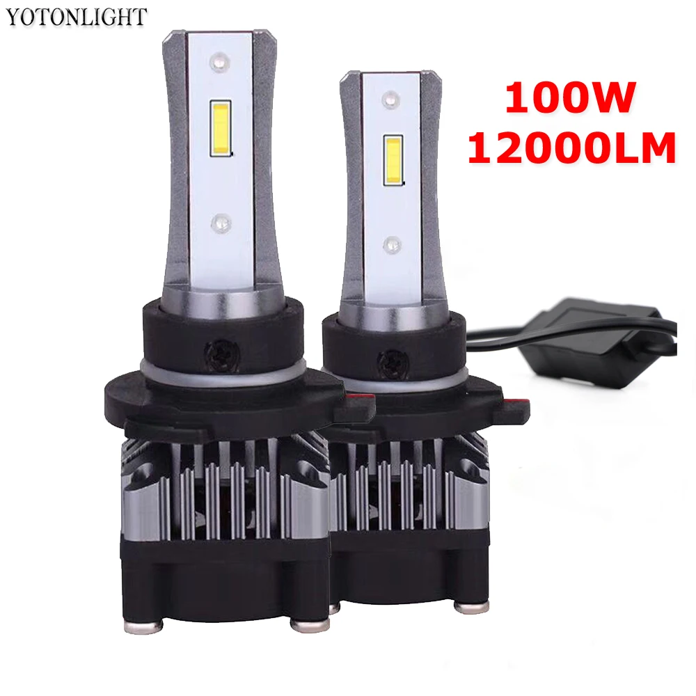 

YOTONLIGHT H11 Led H7 100W 12000LM Led H1 Car Headlight Bulb Lampada H4 H9 H8 9012 9005 HB3 HB4 9006 Led Lamp Auto Fog 12V 6000K