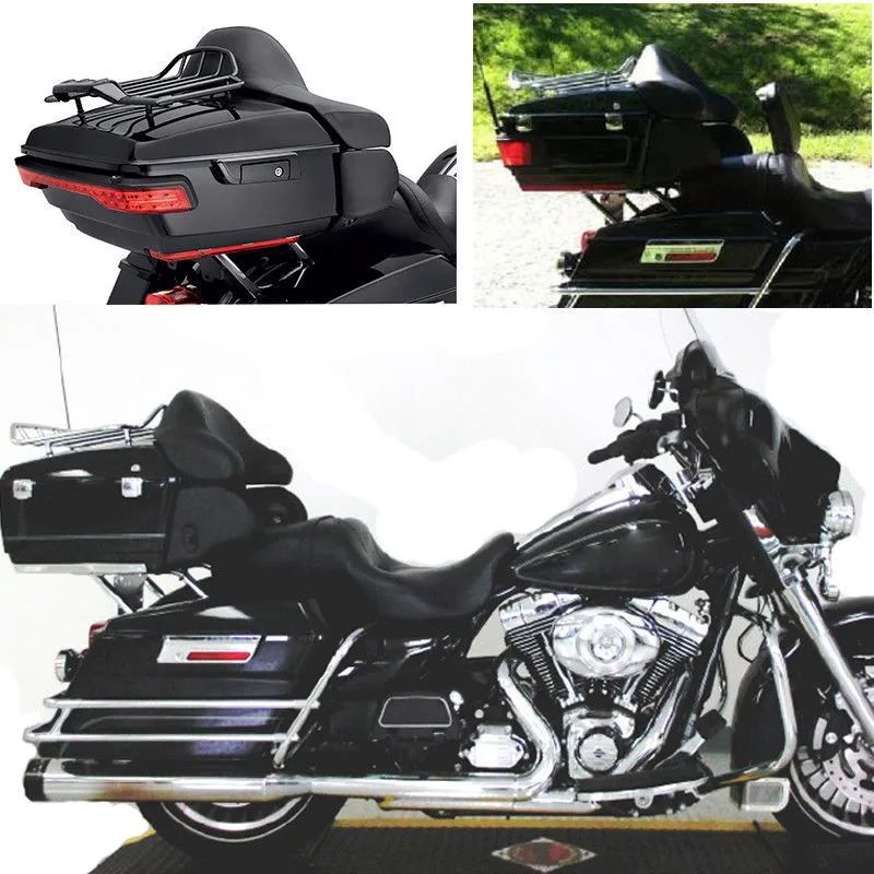 Неокрашенный Черный багажник King Tour Pack для Harley Touring 14 18 аксессуары