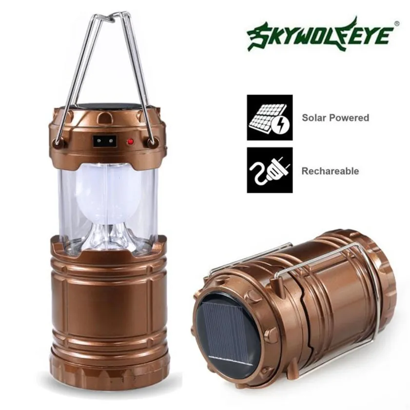High Quality LED Portable USB Solar Rechargeable Lantern Outdoor