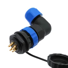 SP20(под углом 90 градусов) для водонепроницаемый разъем 1/2/3/4/5/6/7/9/10/12/14Pin IP68 питания Угол Разъемы