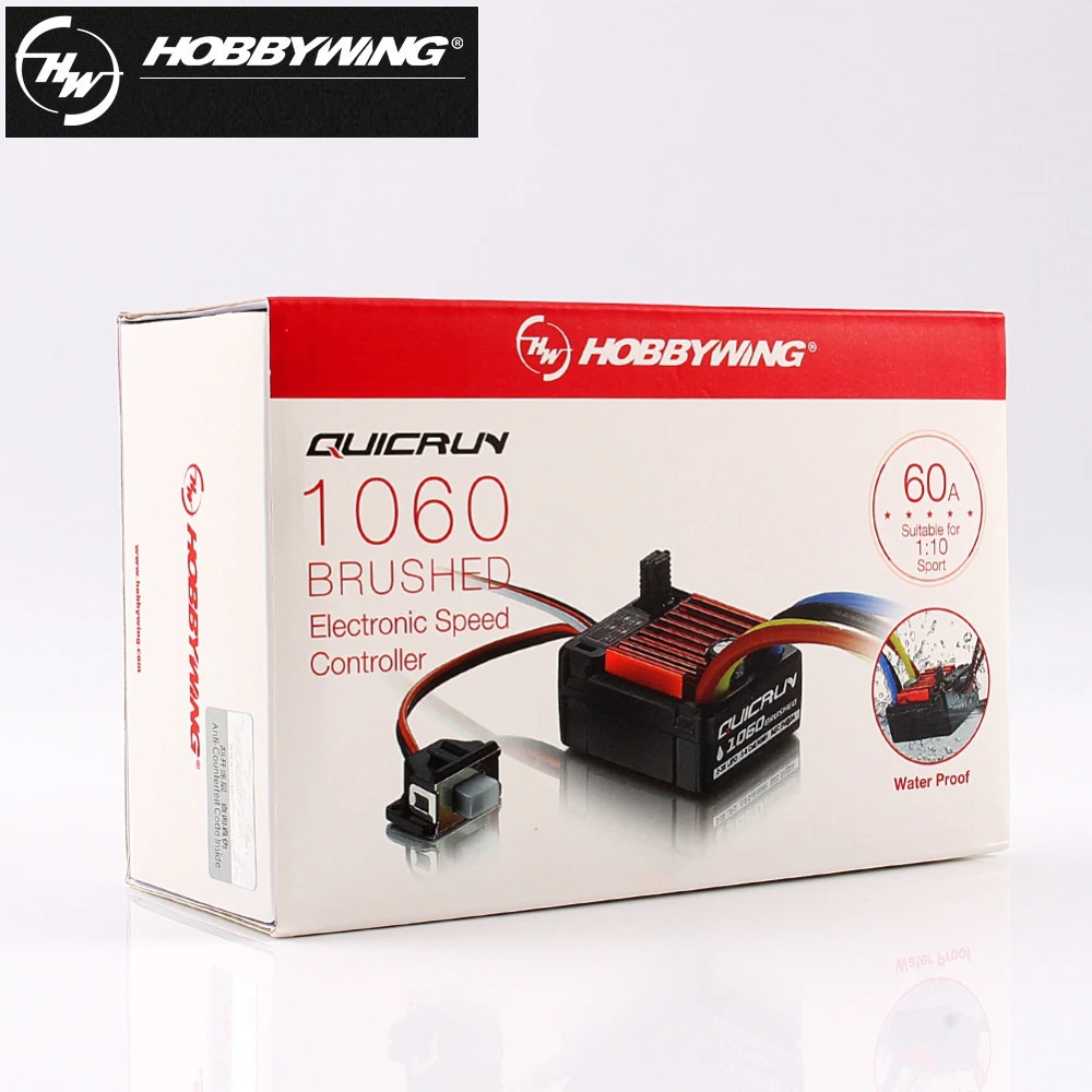 Оригинальный контроллер скорости HobbyWing QuicRun 1060 60A с щеткой для 1:10