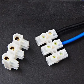 

30pcs CS-3 Terminal 3 Wire Terminal Block Connector Plug Screw Quick Wire Connector 10A