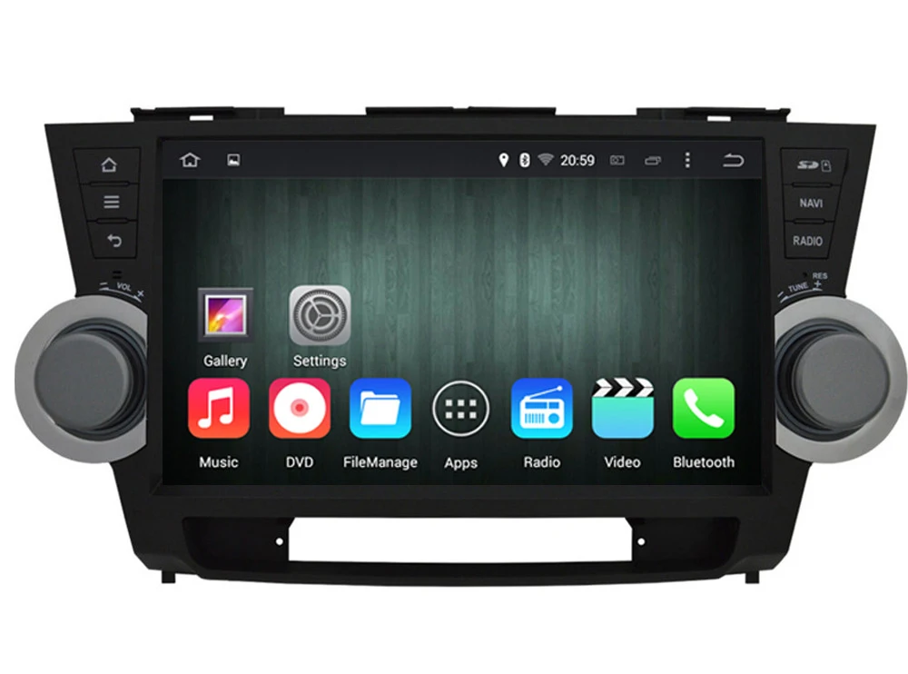 

10.1" Octa Core Android 9.0 Car GPS radio Navigation for Toyota Highlander Kluger 2008-2013 with 4G/Wifi, DVR OBD