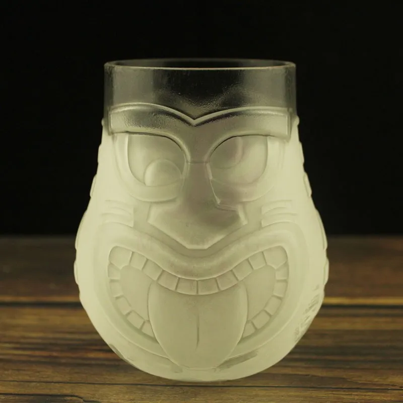 Толстые стеклянные чашки Tiki персонализированные коктейльные чашки Tiki чашки гримаса для Хэллоуина чашки