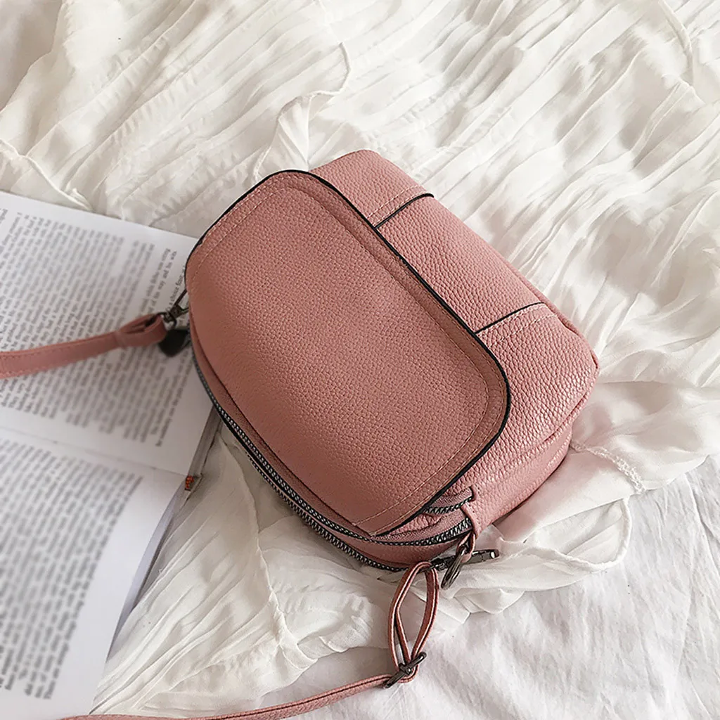 

Fashion Lady Women Bags Solid Crossbody Bags Hasp Fashion Pink Shoulder Strap Adjustable Casual Silver Bag