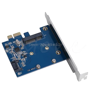 

PCI-E PCIe to mSATA SSD And SATA 3.0 Combo Extender Adapter Card 6.0Gbps Drop ship