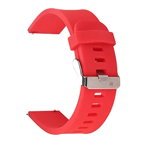BEAFIRY мягкий силиконовый ремешок для часов 18 20 22 мм водонепроницаемый ремешок для часов черный синий красный серый - Цвет ремешка: Red