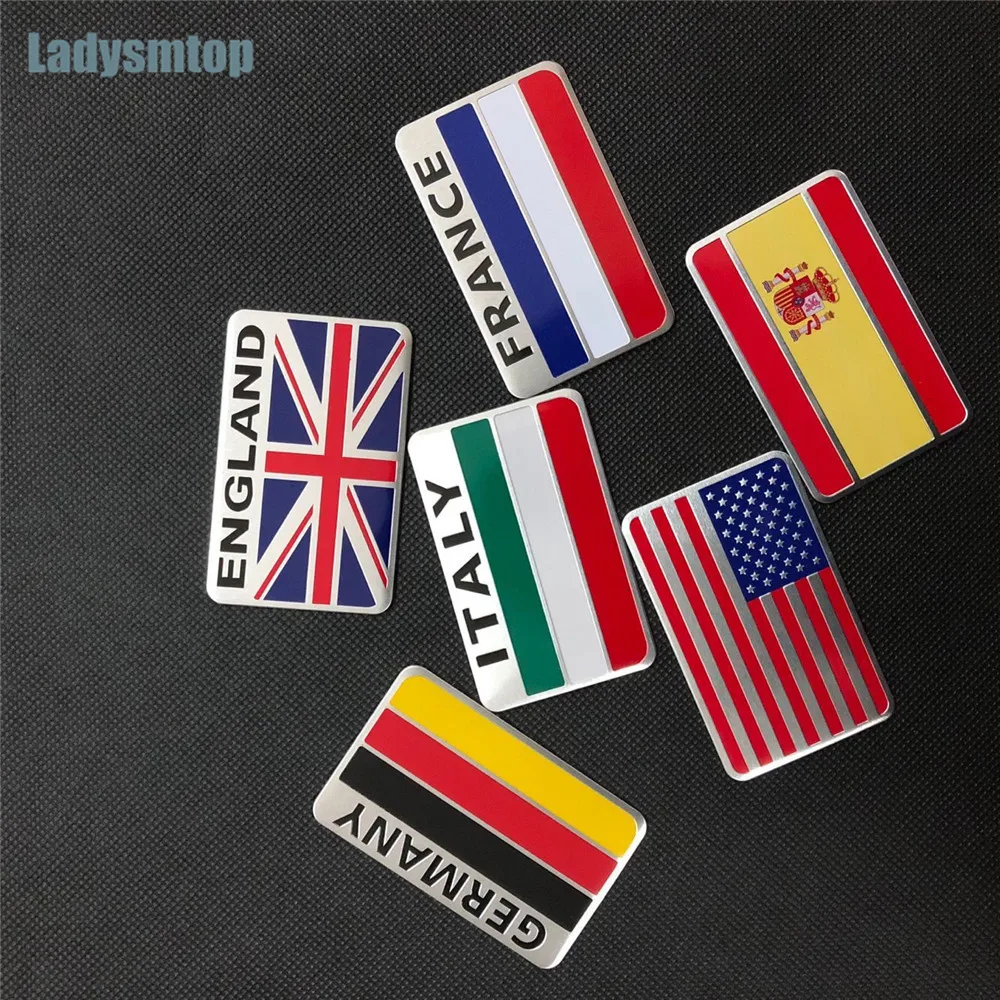 Ladysmtop 1 шт. английский Германия Италия Франция США Россия Испания Алюминиевый