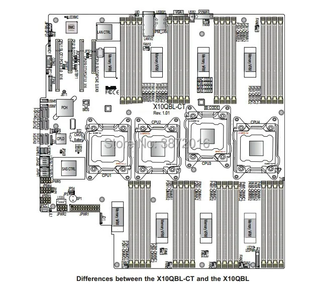 Подходит для Четырехсторонней материнской платы Supermicro X10QBL DDR3 поддерживает чип E7